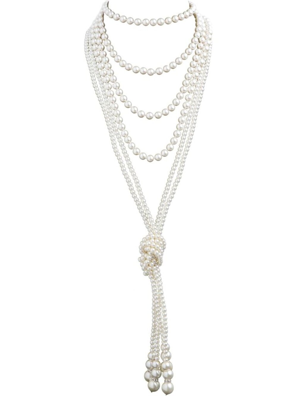 1920s Pearls Necklace Fashion Faux Pearls Gatsby Accessories Vintage Costume Jew
